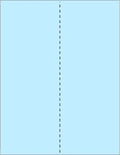 Limited Papers (TM) 8.5x11 Perforated Paper, 20/50 Pound, 75 GSM, Variety of Perforation Sizes and Colors, for Forms, Tickets, Postcards, Business Cards. (Blue, 2 up – vertical 4 1/4”)