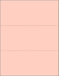 Limited Papers (TM) 8.5x11 Perforated Paper, 20/50 Pound, 75 GSM, Variety of Perforation Sizes and Colors, for Forms, Tickets, Postcards. (Peach, 3 up - horizontal 3 2/3" and 7 1/3" from bottom)