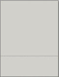 Limited Papers (TM) 8.5x11 Perforated Paper, 20/50 Pound, 75 GSM, Variety of Perforation Sizes and Colors, for Forms, Tickets, Postcards, Business Cards. (Grey, 2 up – 3.5” from bottom)