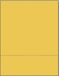 Limited Papers (TM) 8.5x11 Perforated Paper, 20/50 Pound, 75 GSM, Variety of Perforation Sizes and Colors, for Forms, Tickets, Postcards, Business Cards. (Gold, 2 up – 3.5” from bottom)