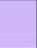 Limited Papers (TM) 8.5x11 Perforated Paper, 20/50 Pound, 75 GSM, Variety of Perforation Sizes and Colors, for Forms, Tickets, Postcards, Business Cards. (Lavender/orchid, 2 up – 3.5” from bottom)