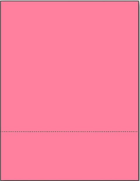 Limited Papers (TM) 8.5x11 Perforated Paper, 20/50 Pound, 75 GSM, Variety of Perforation Sizes and Colors, for Forms, Tickets, Postcards, Business Cards. (Cherry, 2 up – 3.5” from bottom)