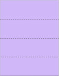 Limited Papers (TM) 8.5x11 Perforated Paper, Variety of Perforation Sizes and Colors, for Forms, Tickets, Postcards, Business Cards. (Lavender/orchid, 4 up - horizontal every 2.75")