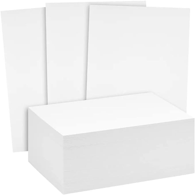 Reskid White Cardstock Thick Paper - Blank Heavy Weight 110 lb Cover Card Stock - 100 Pack (8.5x11, Inches)