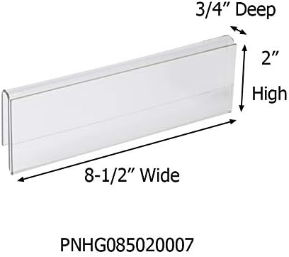 Glass Wall Name Plate Holders - Single Sided 8-1/2" Wide x 2" high (10 - PK, 3/4" Cubicle Wall) by Plastic Products Mfg.