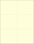 Limited Papers (TM) 8.5x11 Perforated Paper, 20 Pound 75 GSM, Variety of Perforation Sizes and Colors, for Forms, Tickets, Postcards, Business Cards. (Ivory, 6 up)