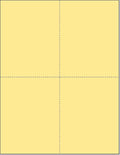Limited Papers (TM) 8.5x11 Perforated Paper, 20/50 Pound, 75 GSM, Variety of Perforation Sizes and Colors, for Forms, Tickets, Postcards, Business Cards. (Buff, 4 up – 1 Hor. & 1 Ver.)