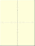Limited Papers (TM) 8.5x11 Perforated Paper, 20/50 Pound, 75 GSM, Variety of Perforation Sizes and Colors, for Forms, Tickets, Postcards, Business Cards. (Ivory, 4 up – 1 Hor. & 1 Ver.)