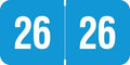 2026 Year Stickers, Doctor Stuff 2026 Chart Stickers, Light Blue Color Coded, Ringbook Sheets, Reynolds & Reynolds Style, USA Made Year Labels for End Tab File Folders, 270/Package, 3/4" x 1-1/2"