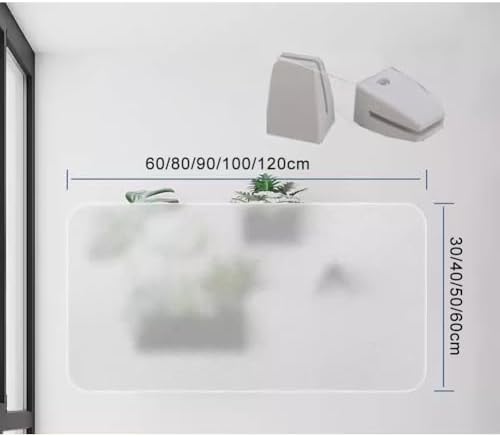 Acrylic Frosted Privacy Screen Divider, Portable Desk Partition Panel for Workstations, Office & School Privacy Protection, Clear-B 100x30cm/39.4x11.8in