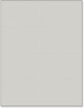 Limited Papers (TM) 8.5x11 Perforated Paper, 20/50 Pound, 75 GSM, Variety of Perforation Sizes and Colors, for Forms, Tickets, Postcards, Business Cards. (Grey, 8 up)