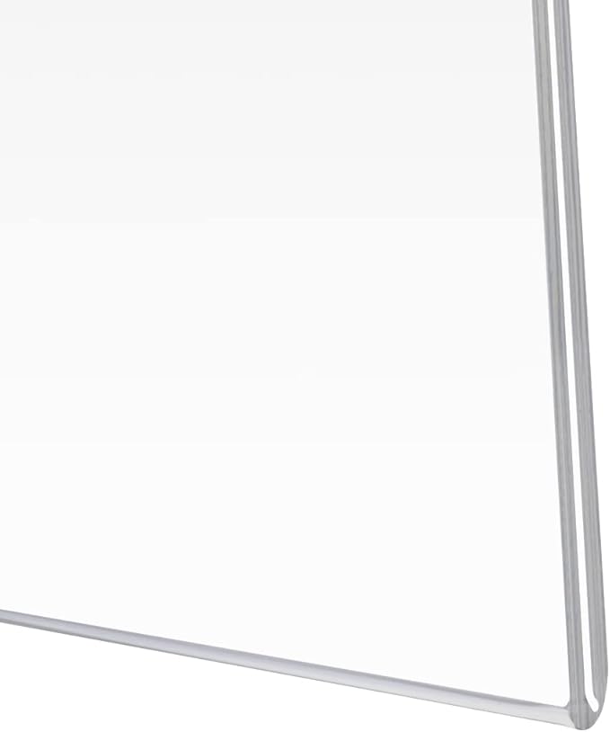 PecMuikee Acrylic Sign Holder 8.5x11, Wall Mount Acrylic Sign Holder and Plastic Paper Display Ad Frame bonus with 3M Tape and Mounting Screws for Restaurants, Office, Market, Library, Store, 12 Pcs