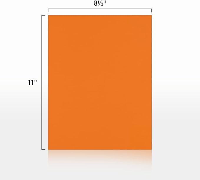 LUXPaper 8.5" x 11" Paper | Letter Size | Mandarin Orange | 80lb. Text | 250 Qty