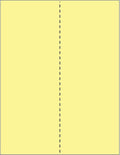 Limited Papers (TM) 8.5x11 Perforated Paper, 20/50 Pound, 75 GSM, Variety of Perforation Sizes and Colors, for Forms, Tickets, Postcards, Business Cards. (Canary, 2 up – vertical 4 1/4”)