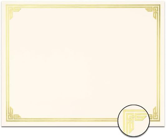 PaperDirect Copper on White Classic Specialty Certificates, 8½ x11, Foil Accents, 50 Count, Certificates And Awards Paper, For School, Work, Diplomas & Award Certificates