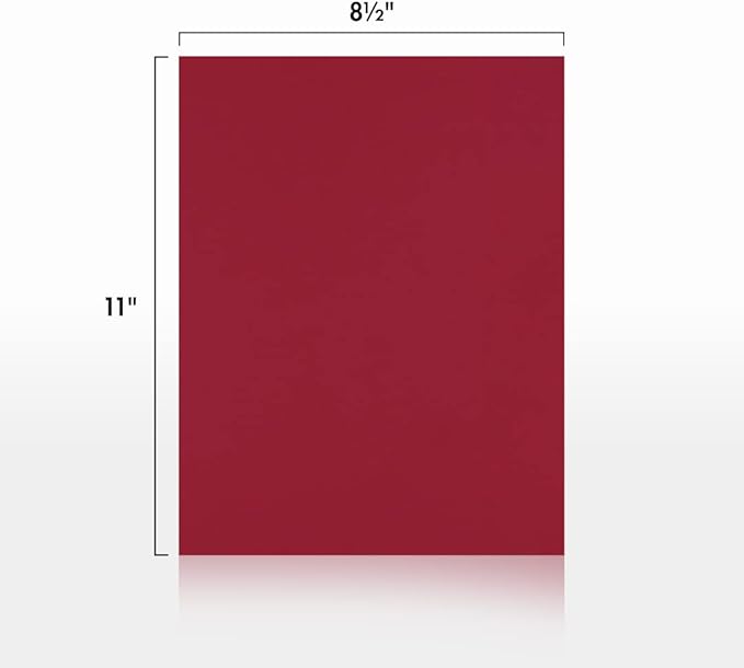 LUXPaper 8.5" x 11" Paper | Letter Size | Garnet Red | 80lb. Text | 500 Qty