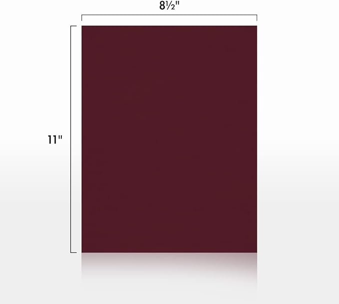 LUXPaper 8.5" x 11" Cardstock | Letter Size | Burgundy Linen | 100lb. Cover (183lb. Text) | 1,000 Qty