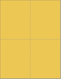 Limited Papers (TM) 8.5x11 Perforated Paper, 20/50 Pound, 75 GSM, Variety of Perforation Sizes and Colors, for Forms, Tickets, Postcards, Business Cards. (Gold, 4 up – 1 Hor. & 1 Ver.)