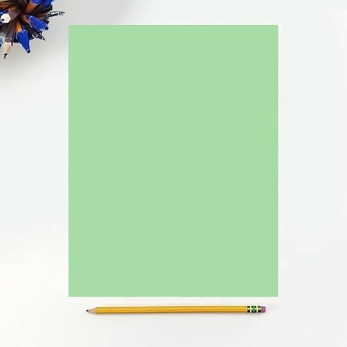 Colored Copy Paper, 20 LB (75 GSM) 8.5 X 11, 500 Sheets (Green)
