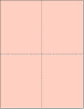 Limited Papers (TM) 8.5x11 Perforated Paper, 20/50 Pound, 75 GSM, Variety of Perforation Sizes and Colors, for Forms, Tickets, Postcards, Business Cards. (Peach, 4 up – 1 Hor. & 1 Ver.)