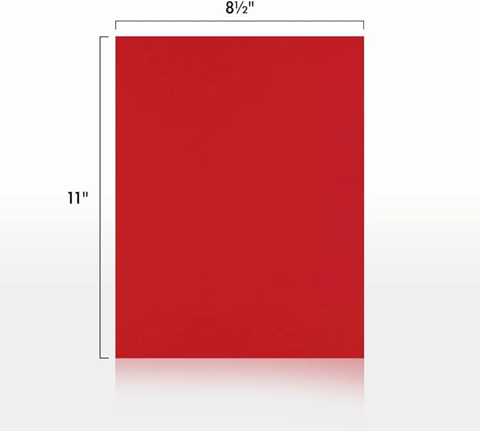 LUXPaper 8.5" x 11" Paper | Letter Size | Ruby Red | 80lb. Text | 250 Qty