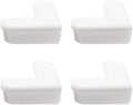 4Pcs White Corner and Edge Protectors, Self-Adhesive Bumpers for Furniture, Desks and Tables, Shock-Absorbing Guards