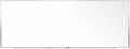 Ghent M1 Porcelain Magnetic Whiteboard, Aluminum Frame, 4'H x 15' 4" W, (2 Pieces)(M1-415-4-2P)