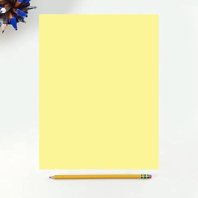 Colored Copy Paper, 20 LB (75 GSM) 8.5 X 11, 500 Sheets (Canary)