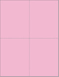 Limited Papers (TM) 8.5x11 Perforated Paper, 20/50 Pound, 75 GSM, Variety of Perforation Sizes and Colors, for Forms, Tickets, Postcards, Business Cards. (Pink, 4 up – 1 Hor. & 1 Ver.)