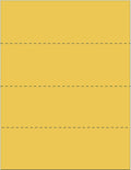 Limited Papers (TM) 8.5x11 Perforated Paper, 20/50 Pound, 75 GSM, Variety of Perforation Sizes and Colors, for Forms, Tickets, Postcards, Business Cards. (Gold, 4 up - horizontal every 2.75")