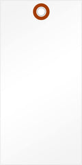 SmartSign 6.25 x 3.125 inch Blank White Shipping Tags with Metal Eyelet (Size-8), 7.5 mil HDPE Plastic, Writable, Pack of 1000 (No Wires), Made in USA