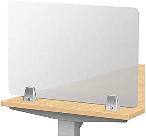 Free Standing Desk Privacy Panel - Frosted Acrylic Divider for Office & Home - Portable Desktop Shield for Student Testing & Enhanced Privacy Protection