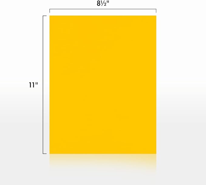 LUXPaper 8.5" x 11" Paper | Letter Size | Sunflower Yellow | 80lb. Text | 1,000 Qty