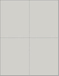 Limited Papers (TM) 8.5x11 Perforated Paper, 20/50 Pound, 75 GSM, Variety of Perforation Sizes and Colors, for Forms, Tickets, Postcards, Business Cards. (Grey, 4 up – 1 Hor. & 1 Ver.)