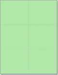 Limited Papers (TM) 8.5x11 Perforated Paper, 20/50 Pound, 75 GSM, Variety of Perforation Sizes and Colors, for Forms, Tickets, Postcards, Business Cards. (Green, 6 up)