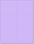 Limited Papers (TM) 8.5x11 Perforated Paper, 20/50 Pound, 75 GSM, Variety of Perforation Sizes and Colors, for Forms, Tickets, Postcards, Business Cards. (Lavender/orchid, 6 up)