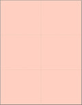 Limited Papers (TM) 8.5x11 Perforated Paper, 20/50 Pound, 75 GSM, Variety of Perforation Sizes and Colors, for Forms, Tickets, Postcards, Business Cards. (Peach, 6 up)