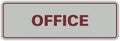 Signs ByLITA Standard Office Sign - Professional Business Signage - Easy to Install (Light Grey/Burgundy) - Large 1 Pack