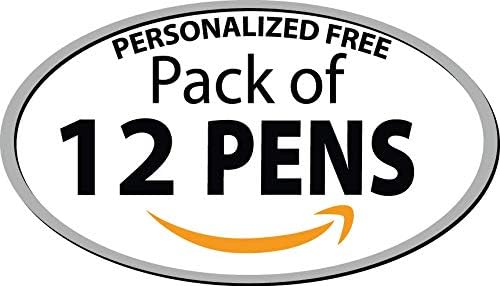 Personalized Ballpoint Pens - Retro -Retractable Click action - Custom - Black writing - Printed Name pens - Imprinted with Your Logo or Message - Includes Personalization - 12 Pens/Box (Red)