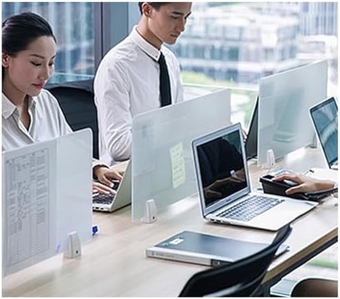 Acrylic Frosted Privacy Screen Divider, Portable Desk Panel for Workstations, Clear Visual Distraction Barrier, Office/School Use, 100x30cm (39.4x11.8in)