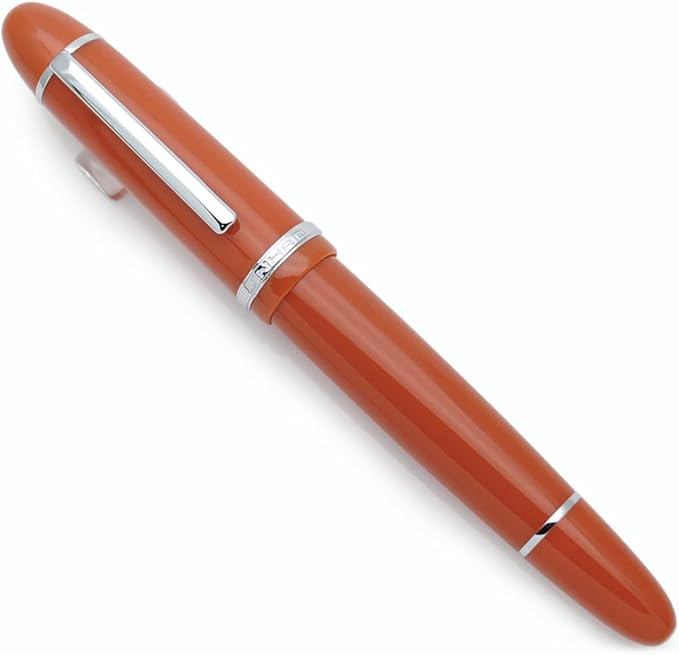 JINHAO X159 Fountain Pen (F Nib 0.5mm, Orange Red with Silvery Clip)