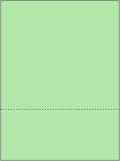Limited Papers (TM) 8.5x11 Perforated Paper, 20/50 Pound, 75 GSM, Variety of Perforation Sizes and Colors, for Forms, Tickets, Postcards, Business Cards. (Green, 2 up – 3.5” from bottom)