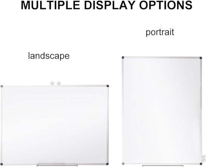 XIWODE 18x24 Inch Magnetic Dry Erase Whiteboard，Silver Aluminum Frame Wall-Mounted for Home School Office Conference Room