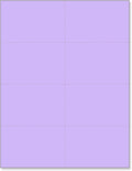 Limited Papers (TM) 8.5x11 Perforated Paper, 20/50 Pound, 75 GSM, Variety of Perforation Sizes and Colors, for Forms, Tickets, Postcards, Business Cards. (Lavender/orchid, 8 up)