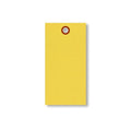 SmartSign (Pack of 100) 4.75 x 2.375 inch “Yellow” Blank Tyvek Shipping Tags with Metal Eyelets, Size #5, 8 mil Thick Tyvek, Made in USA