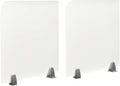 Desk Divider, 2 pcs Acrylic Desk Privacy Panels, Privacy Desk Screen, Frosted Acrylic Partitions with Clips Acrylic Table Top Sneeze Guard for Offices Schools (23"x18"x2")