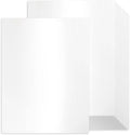 24 Sheets White Shimmer Cardstock 8.5 x 11 Metallic Paper, Goefun 80lb Card Stock Printer Paper for Invitations, Certificates, Crafts, DIY Cards
