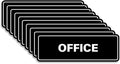 Signs ByLITA Standard Office Sign - Professional Business Signage - Easy to Install (Black) - Medium 10 Pack