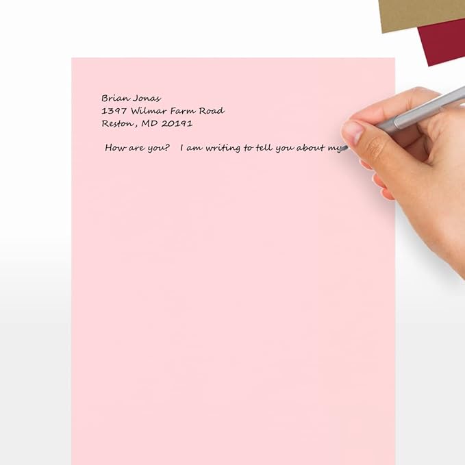 LUXPaper 8.5" x 11" Paper | Letter Size | Candy Pink | 80lb. Text | 50 Qty