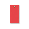SmartSign (Pack of 100) 4.75 x 2.375 inch “Red” Blank Tyvek Shipping Tags with Metal Eyelets, Size #5, 8 mil Thick Tyvek, Made in USA